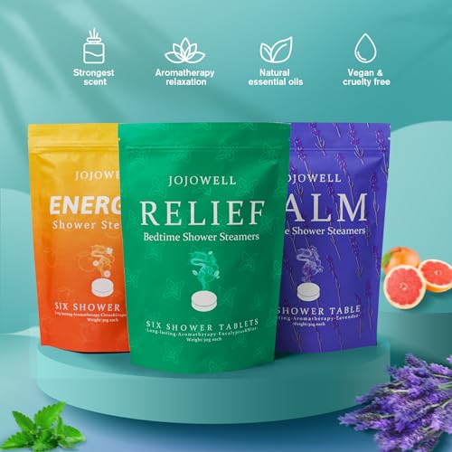 Shower Steamers Aromatherapy - 18 Pack Shower Bombs Birthday Gifts for Women, Gifts for Mom, Organic with Eucalyptus Mint Lavender Watermelon Grapefruit Essential Oils Stress Relief Mothers Day Gifts