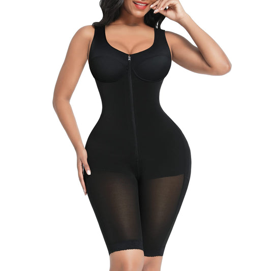 FeelinGirl Shapewear for Women Tummy Control Full Body Shaper Butt Lifter Shapewear Bodysuit Black Small
