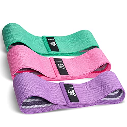 CFX Resistance Bands Set, Exercise Bands with Non-Slip Design for Hips & Glutes, 3 Levels Workout Bands for Women and Men, Booty Bands for Home Fitness, Yoga, Pilates