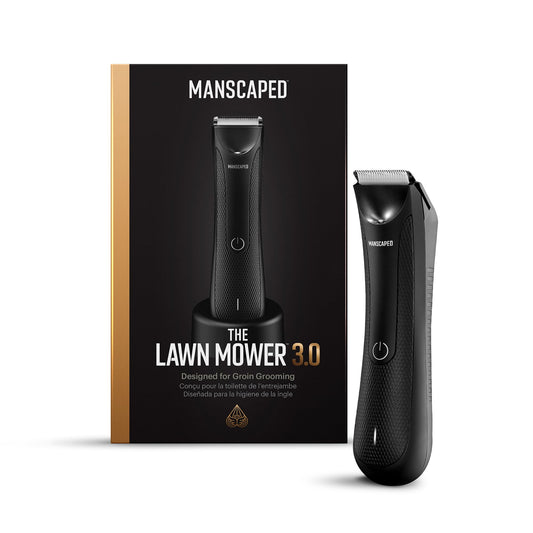 MANSCAPED® Electric Groin Hair Trimmer, The Lawn Mower™ 3.0, Replaceable Ceramic Blade Heads, Waterproof Wet/Dry Clippers, Standing Recharge Dock, Ultimate Male Body Hair Razor